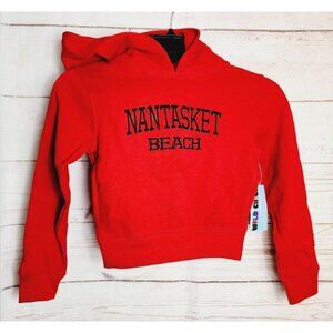 Red Lobster Nantasket Beach Embroidered Toddler Hooded Sweatshirt by Wild Child